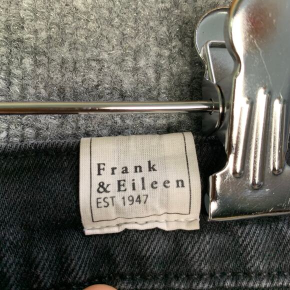 Frank and Eileen $328 Monaghan Mom Jean Black Denim Size 25 MADE IN USA - Picture 4 of 13